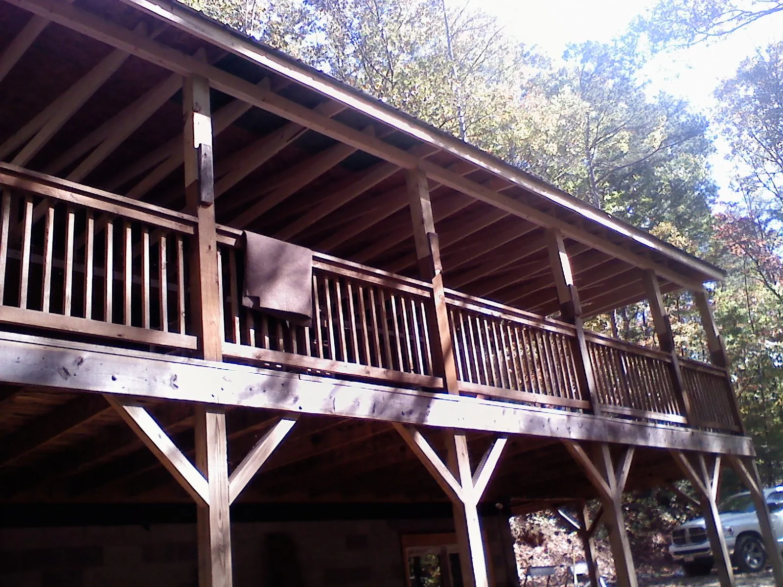 Timber framing under a new elevated porch and deck — Roof Leak Repair in Susan by Roofing Brothers